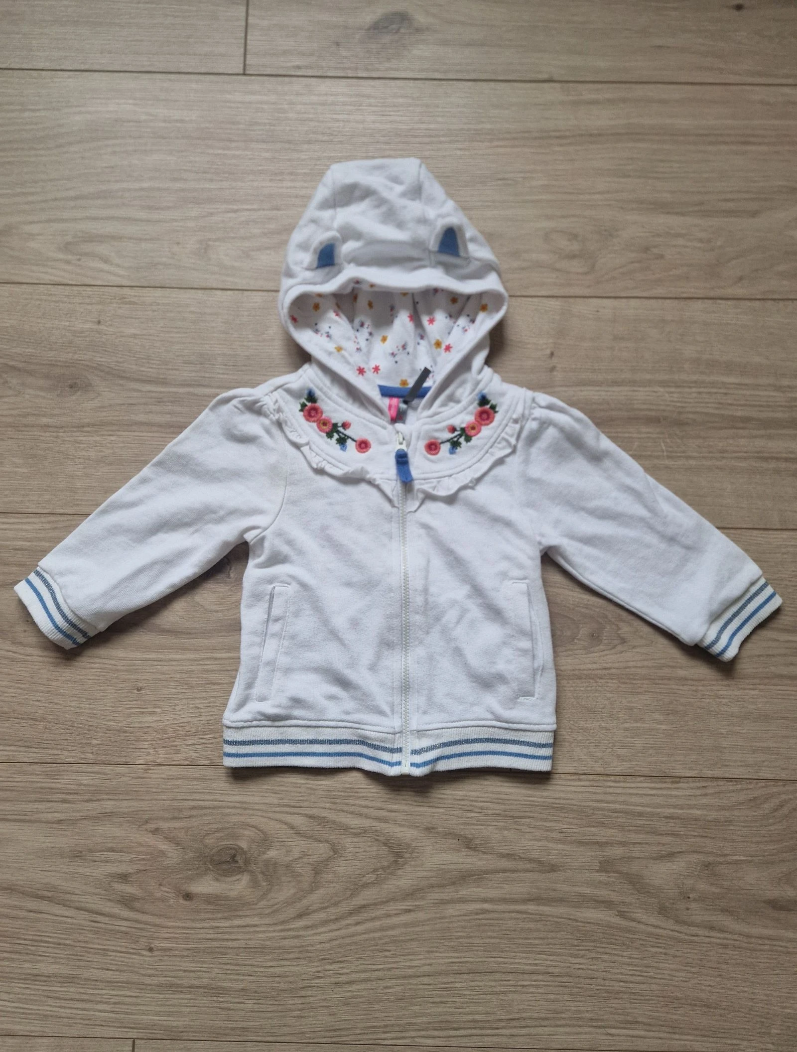 🐻 Sweat à capuche bébé fille – Orchestra – 12 mois – neuf